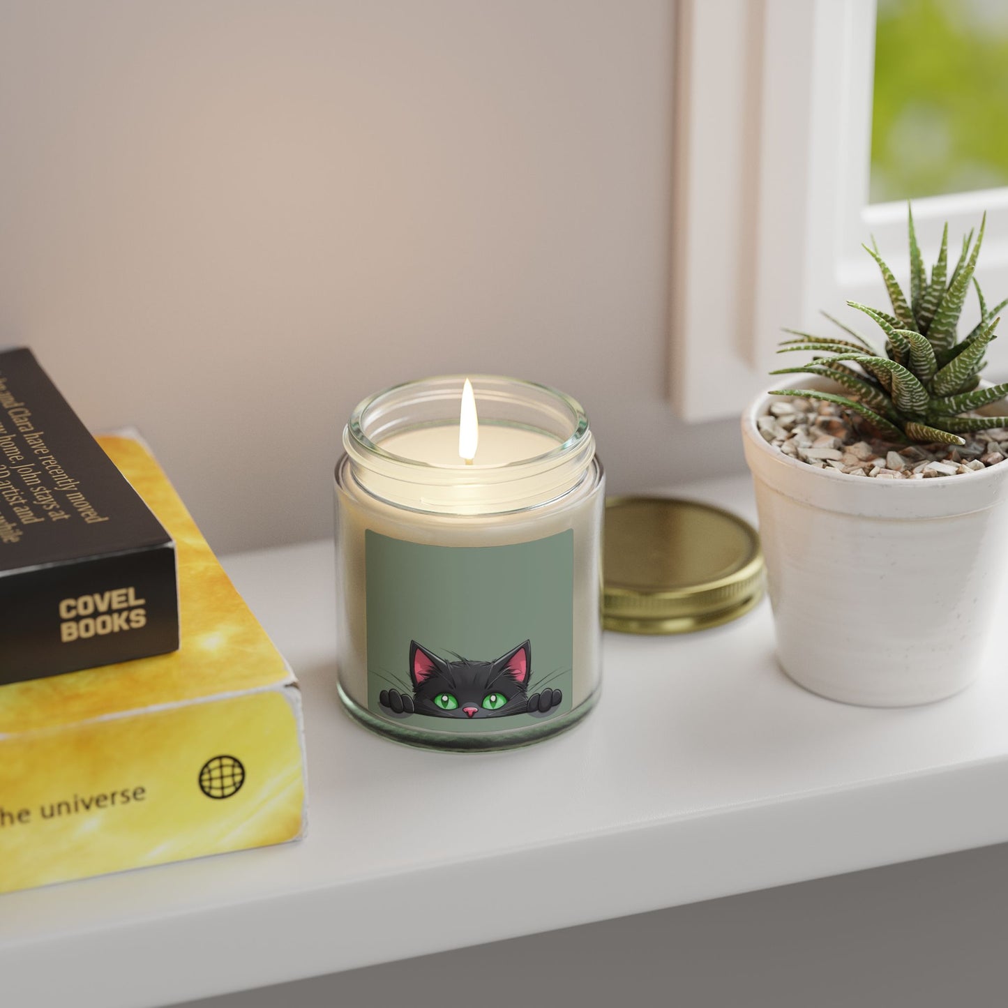 Purrfectly Cozy | Scented Candle with Black Cat Charm