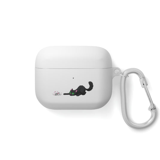 AirPods and AirPods Pro Case Cover - MEOW Cute Green Eyed Cat