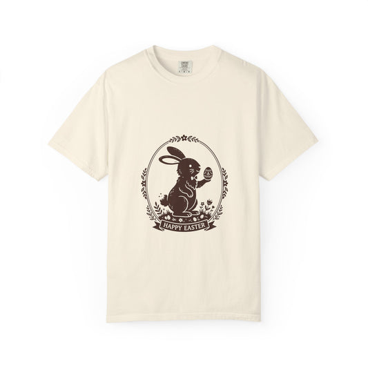 Easter Bunny Holding Egg T-Shirt | Happy Easter Graphic Tee