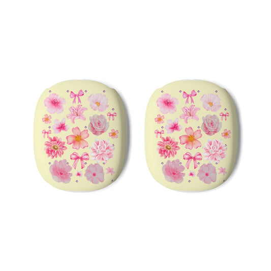 AirPods Max Case - Pink Floral Pattern Protective Cover for Apple AirPods Max, Cute Spring Headphone Accessory