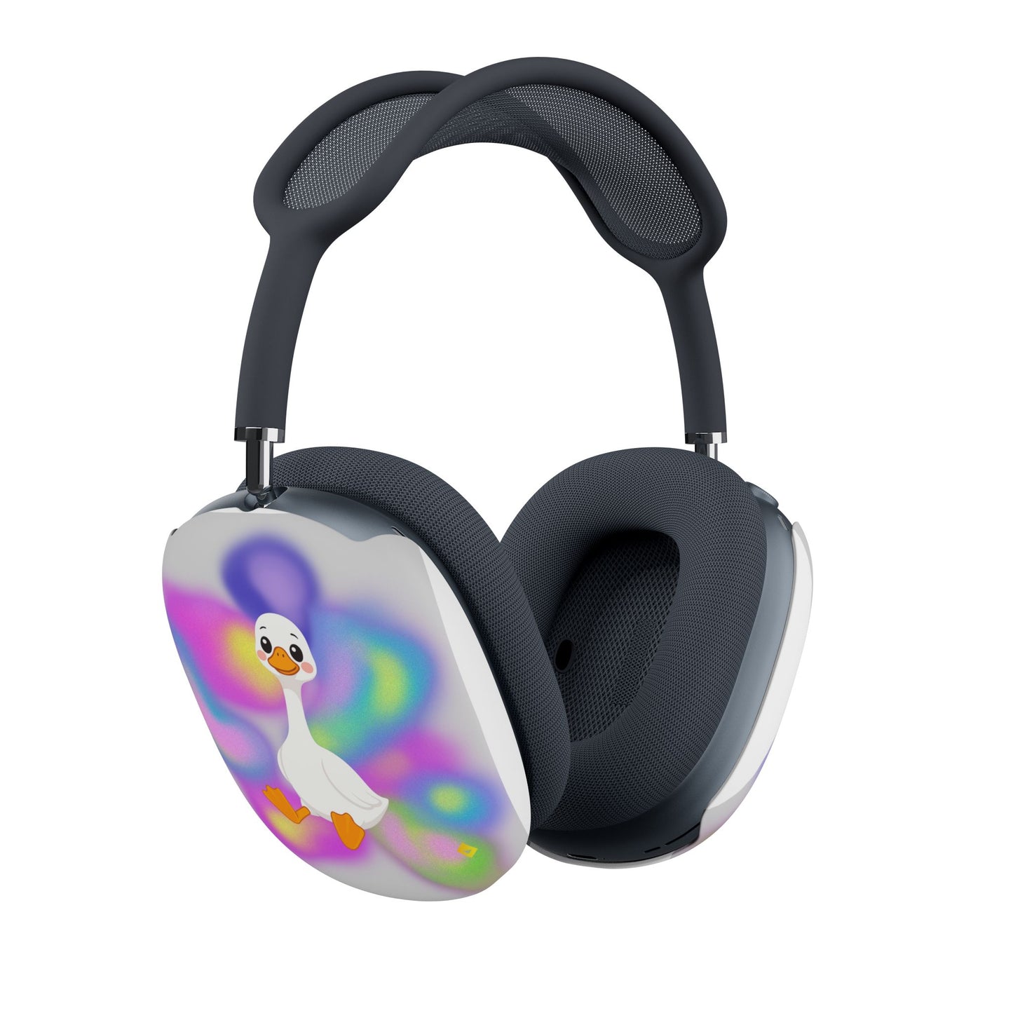 Cute Goose AirPods Max® Case | Vibrant Aura Style Protective Cover Set | Funny Goose | Glossy or Matte Snap-On Earcup Shells for Apple®