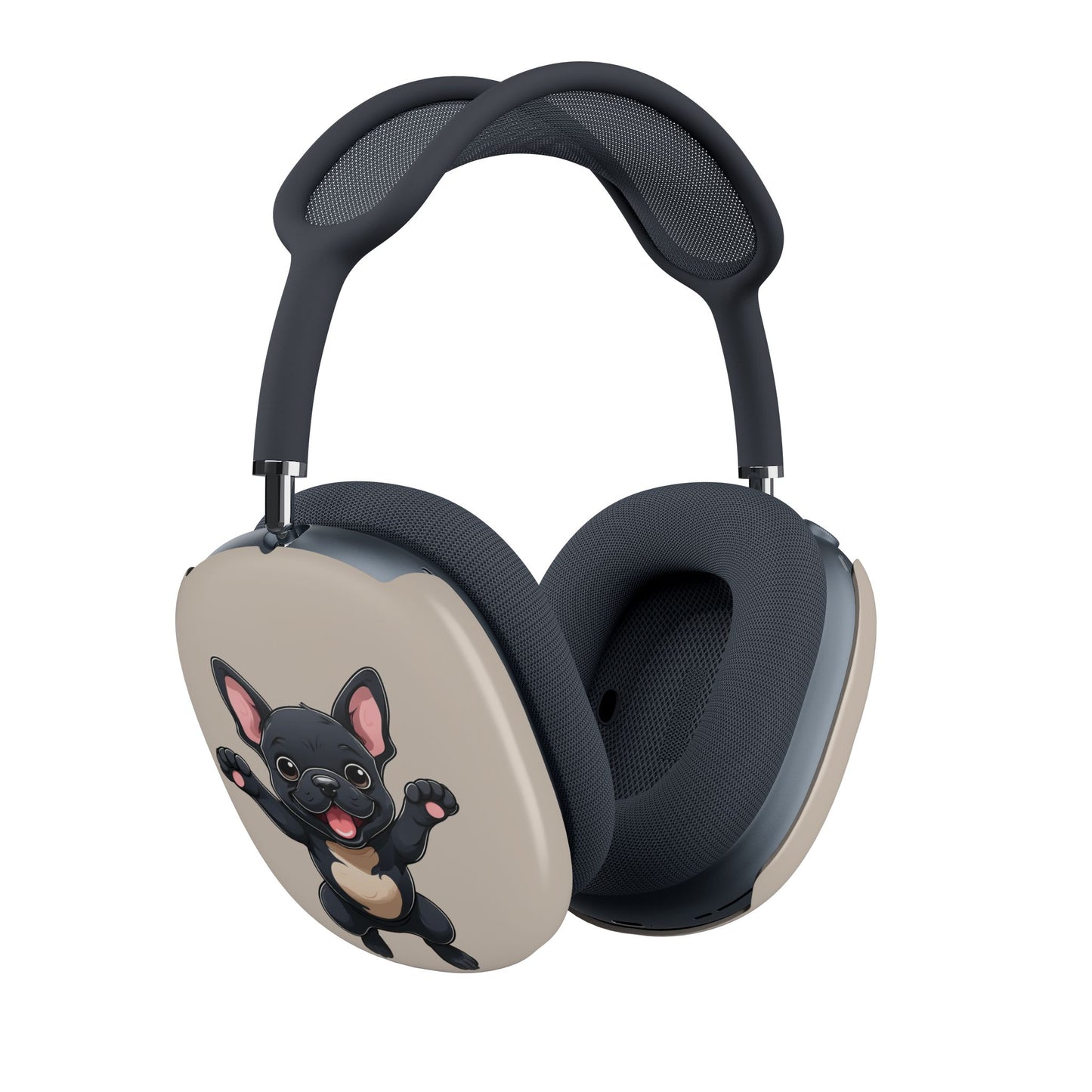 Cute White And Black Puppies AirPods Max Covers, Playful Puppies Pet Lover Gift, Apple Fan Gift, Protective AirPods Max Holder - Woof Woof