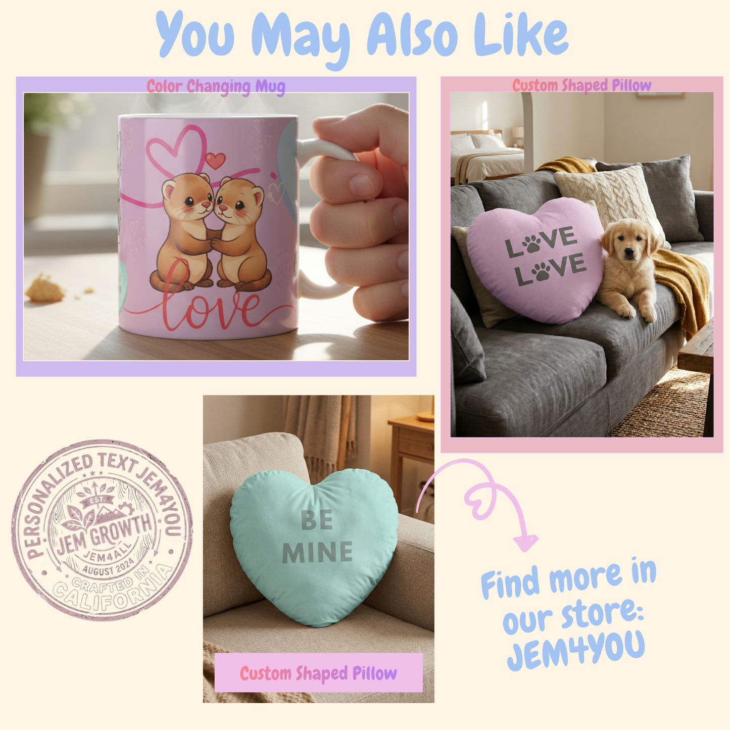 Custom Shaped Pillow - Personalized Heart Pillow - TRUE LOVE Cushion - Custom Design Pillow for Home Decor & Gift