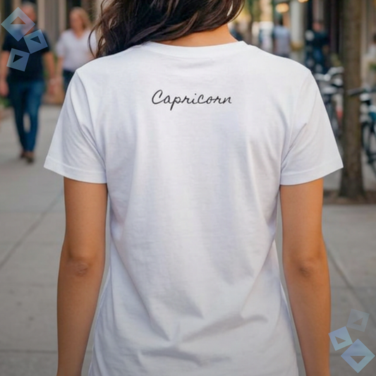Unisex Jersey T Shirt Capricorn Zodiac Sea Goat Graphic, Minimalist Capricorn Astrology Shirt, Horoscope Zodiac Sign Tee, Birthday Gift