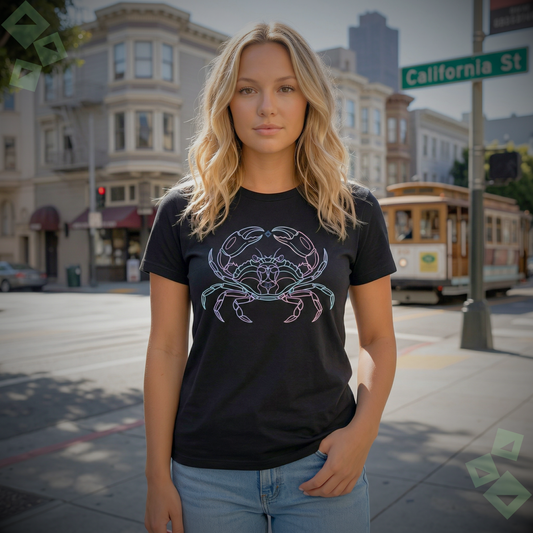 Unisex Jersey T Shirt Cancer Zodiac Crab Graphic, Minimalist Cancer Astrology Shirt, Horoscope Zodiac Sign Tee, Gift for Cancer Women Men