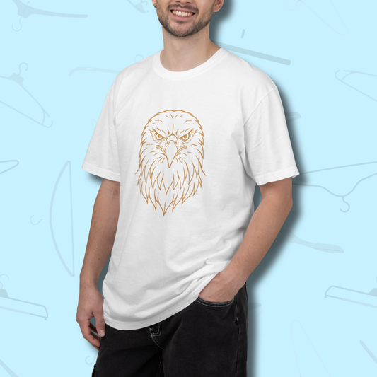 Unisex Garment-Dyed T-shirt, Eagle Illustration Tee, World Cup 2026 Soccer Fan Shirt, Fierce Eagle Graphic, Sports Gift