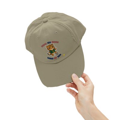 Jaguar Soccer Cap | Cute Vintage Kitten Mascot Distressed Hat