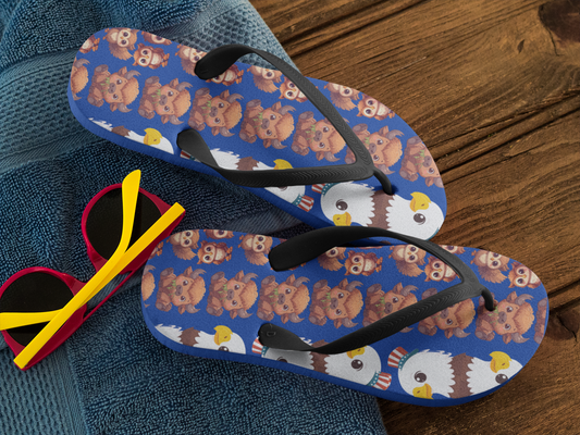 Flip Flops Cute Animal Print | Fun Summer Sandals for Beach Days, Poolside Chill, and Animal Lovers