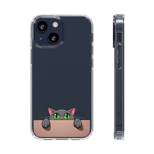 Phone Cases With Cute Cat Design - Clear Silicone Phone Cases Samsung and iPhone