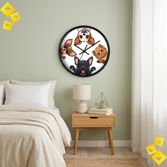 Pawsome Kawaii Dog Wall Clock