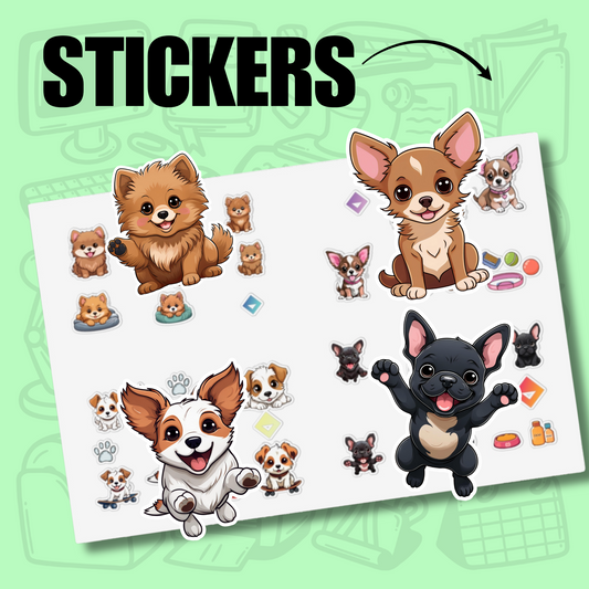 Pocket Pack Puppy Vinyl Stickers