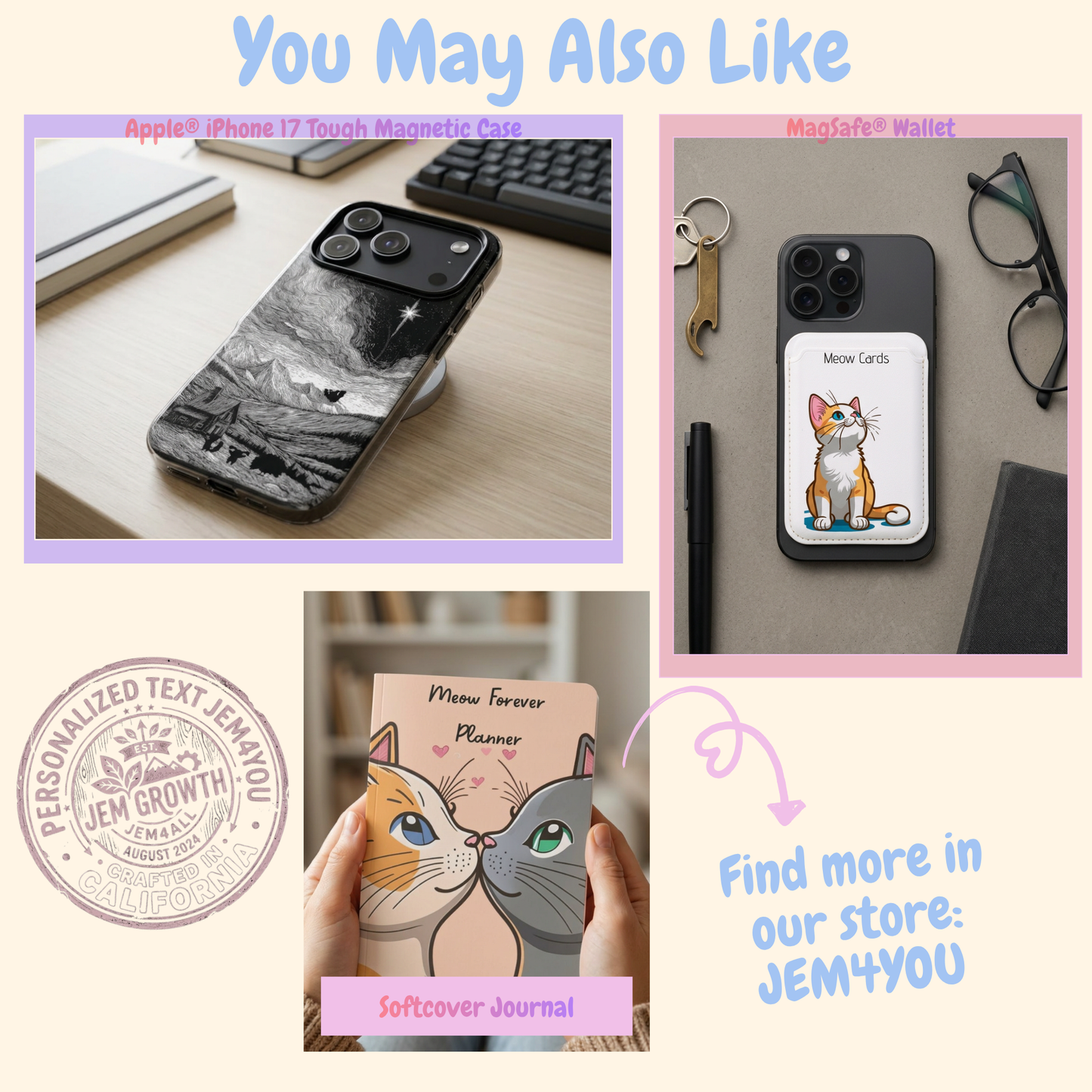 Peekaboo Cat Vegan Phone Wallet