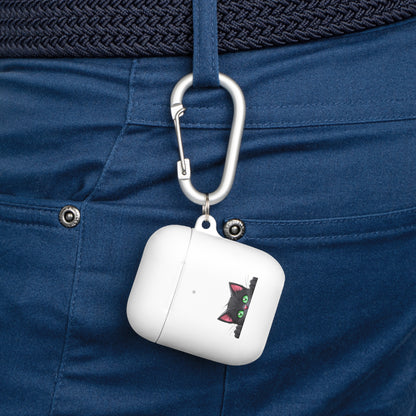 AirPods and AirPods Pro Case Cover - MEOW Cute Green Eyed Cat