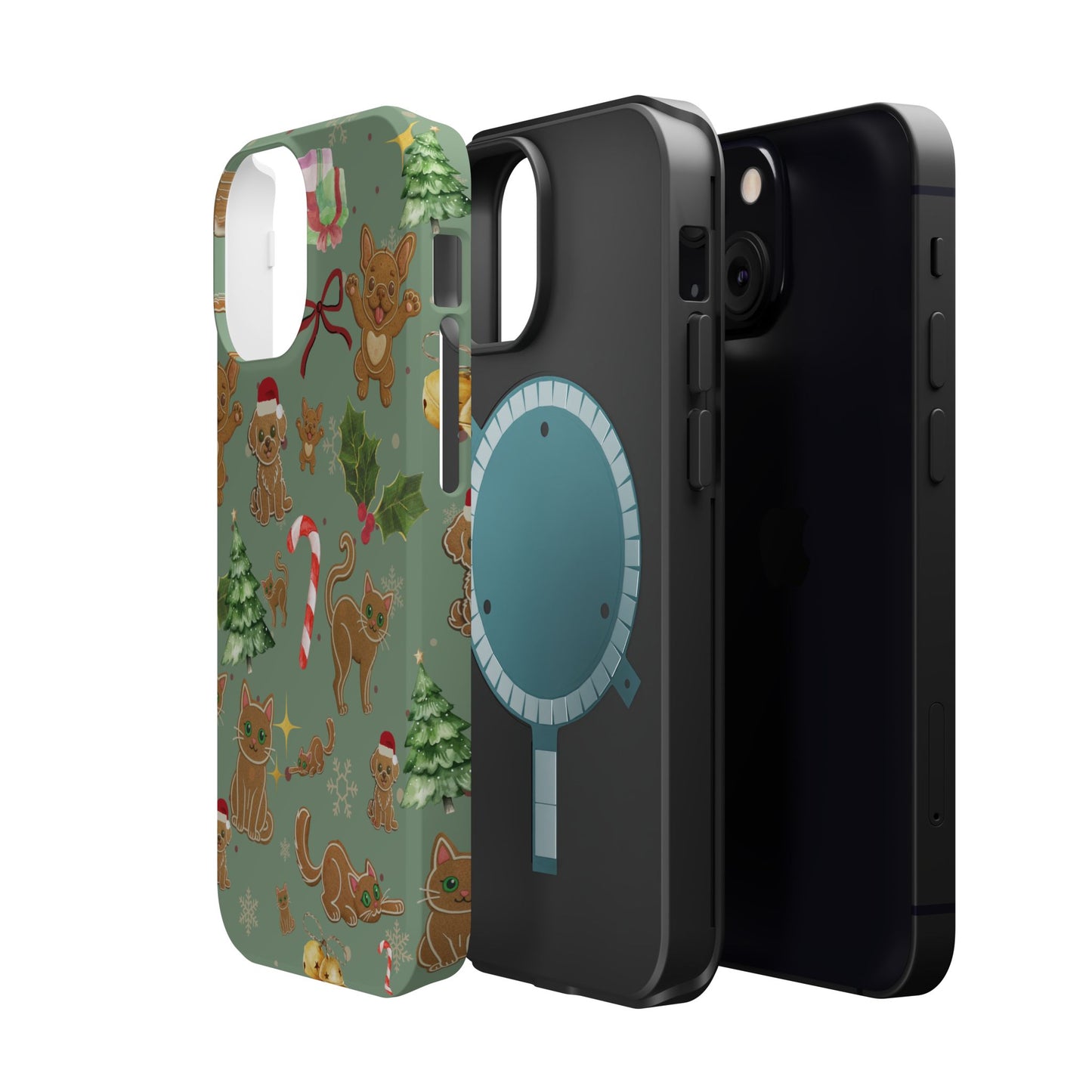 iPhone 17 Tough Case - Christmas Gingerbread Cookie & Candy Cane Pattern - Festive Holiday Protective Phone Cover for Winter Cheer