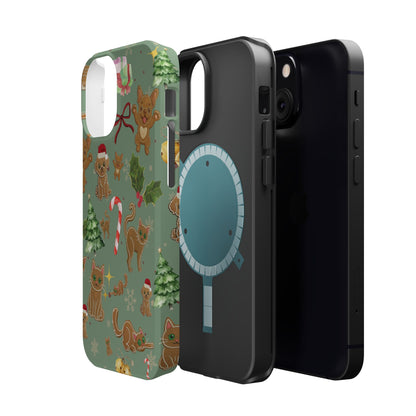 iPhone 17 Tough Case - Christmas Gingerbread Cookie & Candy Cane Pattern - Festive Holiday Protective Phone Cover for Winter Cheer