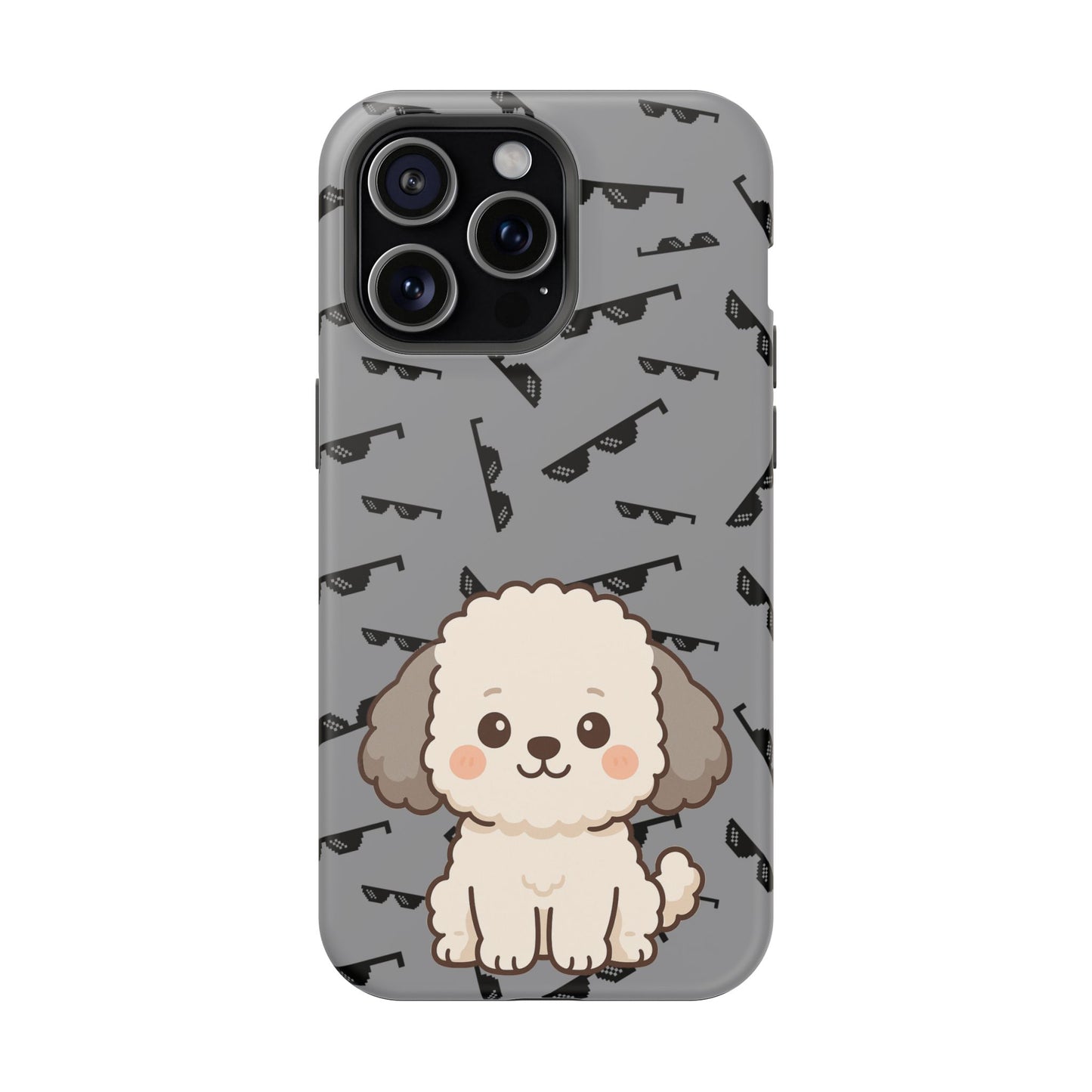 Cute Dog Magnetic Phone Case | Pet Lover Gift | Stylish Tough Cover | Cartoon Dog Print | MagSafe Compatible | Fun Phone Accessory