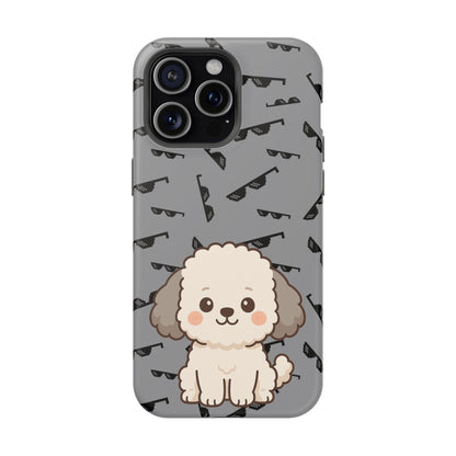 Cute Dog Magnetic Phone Case | Pet Lover Gift | Stylish Tough Cover | Cartoon Dog Print | MagSafe Compatible | Fun Phone Accessory