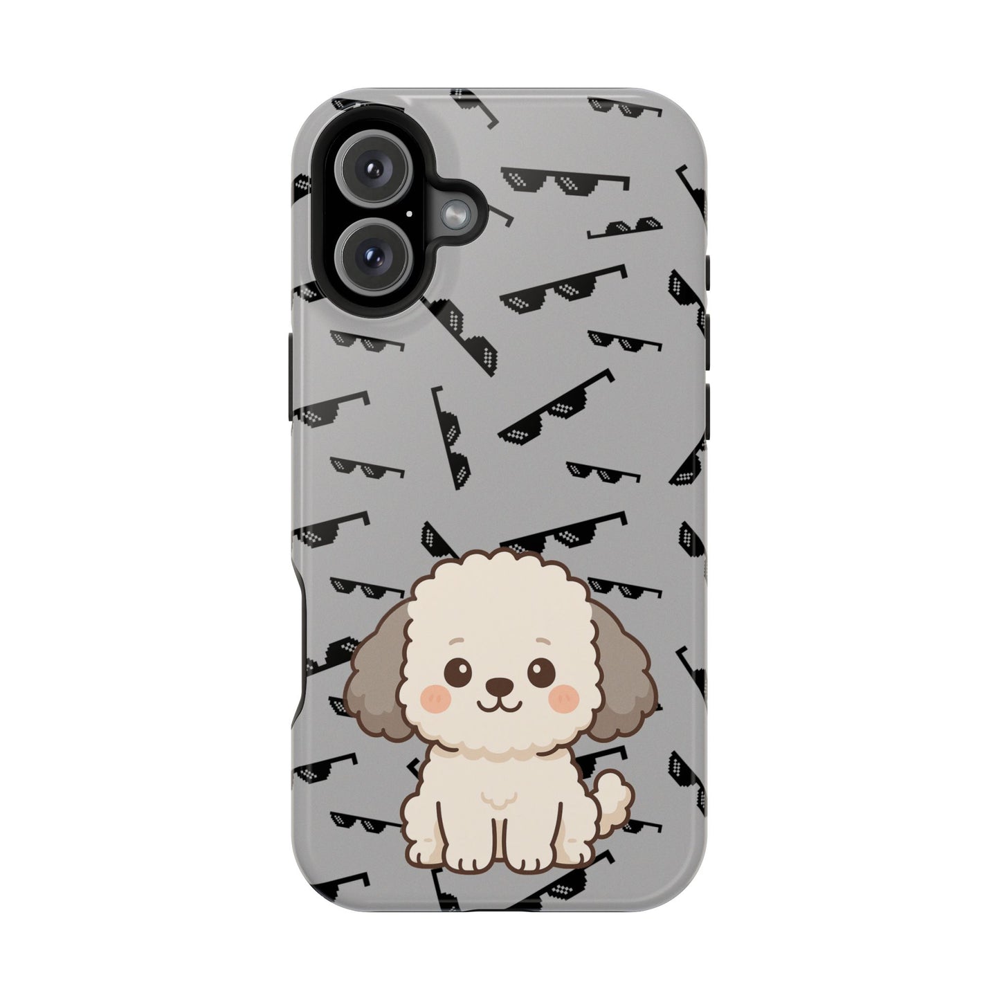 Cute Dog Magnetic Phone Case | Pet Lover Gift | Stylish Tough Cover | Cartoon Dog Print | MagSafe Compatible | Fun Phone Accessory