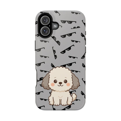 Cute Dog Magnetic Phone Case | Pet Lover Gift | Stylish Tough Cover | Cartoon Dog Print | MagSafe Compatible | Fun Phone Accessory