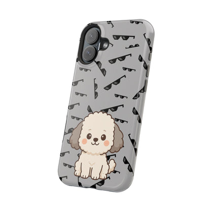 Cute Dog Magnetic Phone Case | Pet Lover Gift | Stylish Tough Cover | Cartoon Dog Print | MagSafe Compatible | Fun Phone Accessory