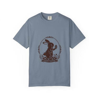 Easter Bunny Holding Egg T-Shirt | Happy Easter Graphic Tee