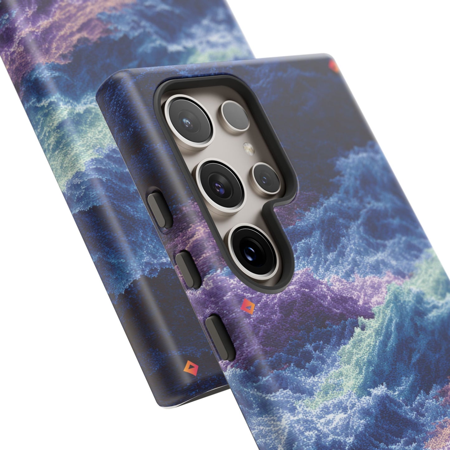 iPhone 17 Tough Case - Stormy Ocean Wave Pattern - Blue & Purple Water Design Protective Phone Cover for Sea Lovers