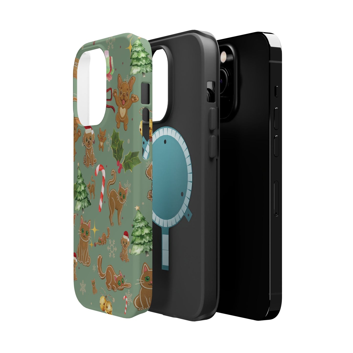iPhone 17 Tough Case - Christmas Gingerbread Cookie & Candy Cane Pattern - Festive Holiday Protective Phone Cover for Winter Cheer