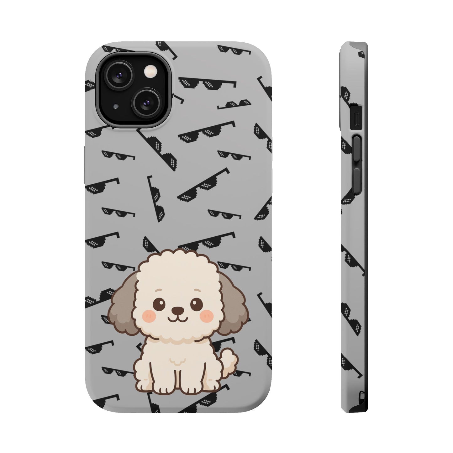 Cute Dog Magnetic Phone Case | Pet Lover Gift | Stylish Tough Cover | Cartoon Dog Print | MagSafe Compatible | Fun Phone Accessory