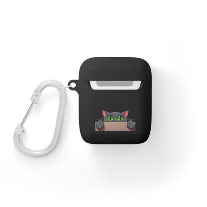 AirPods and AirPods Pro Case Cover - MEOW Cute Green Eyed Cat