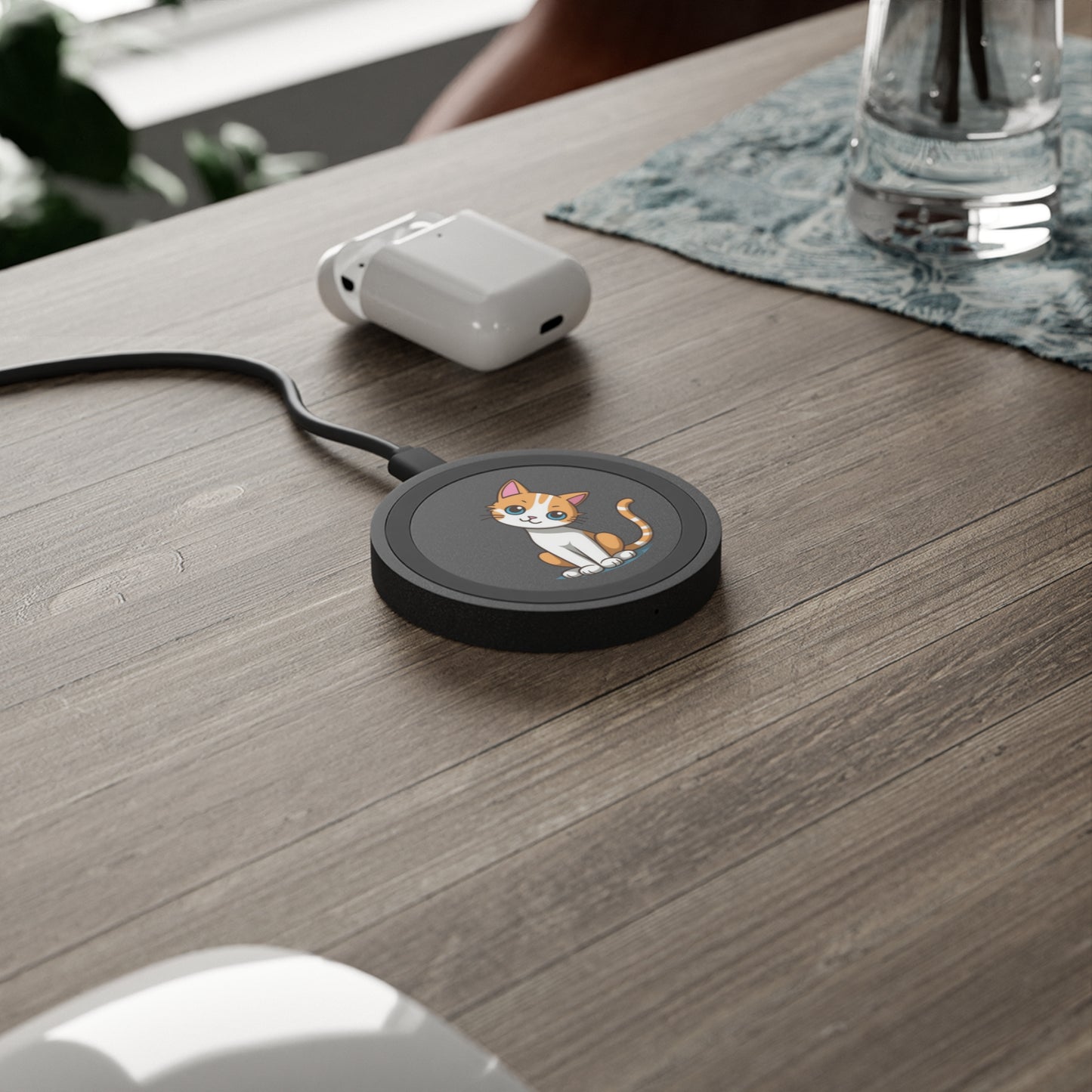 Lovely Cute Kitty Cat Quake Wireless Charging Pad Dock