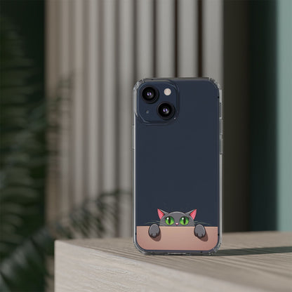 Phone Cases With Cute Cat Design - Clear Silicone Phone Cases Samsung and iPhone