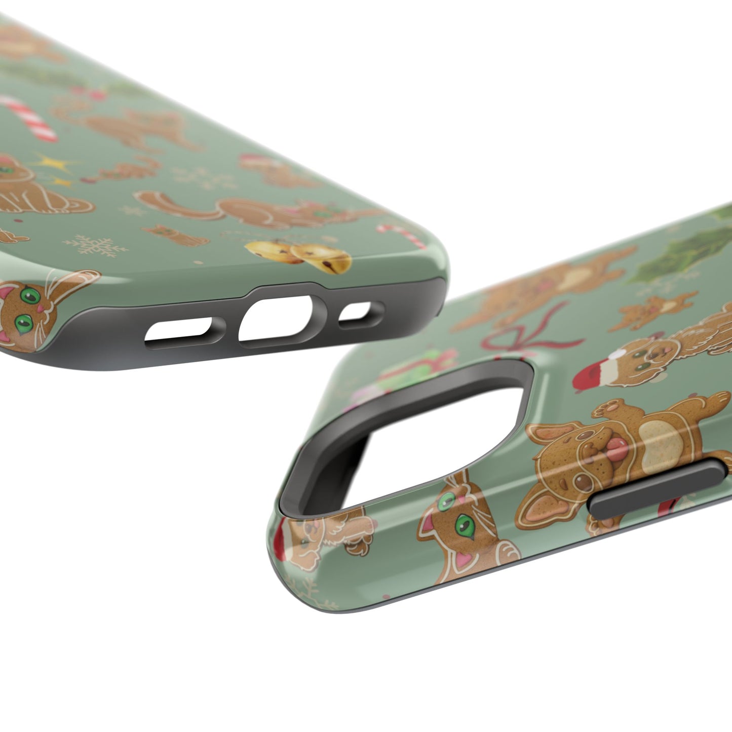 iPhone 17 Tough Case - Christmas Gingerbread Cookie & Candy Cane Pattern - Festive Holiday Protective Phone Cover for Winter Cheer