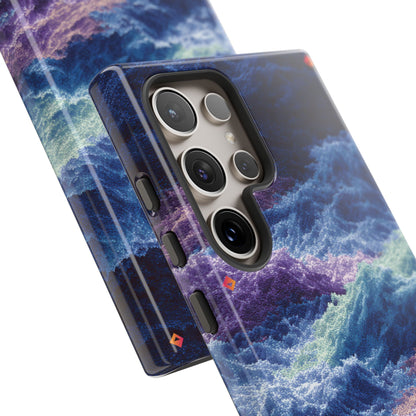iPhone 17 Tough Case - Stormy Ocean Wave Pattern - Blue & Purple Water Design Protective Phone Cover for Sea Lovers