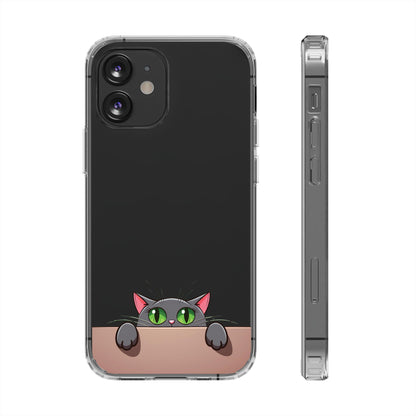 Phone Cases With Cute Cat Design - Clear Silicone Phone Cases Samsung and iPhone