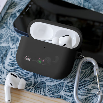 AirPods and AirPods Pro Case Cover - MEOW Cute Green Eyed Cat