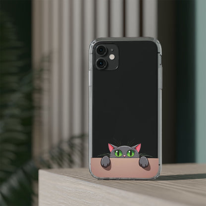 Phone Cases With Cute Cat Design - Clear Silicone Phone Cases Samsung and iPhone