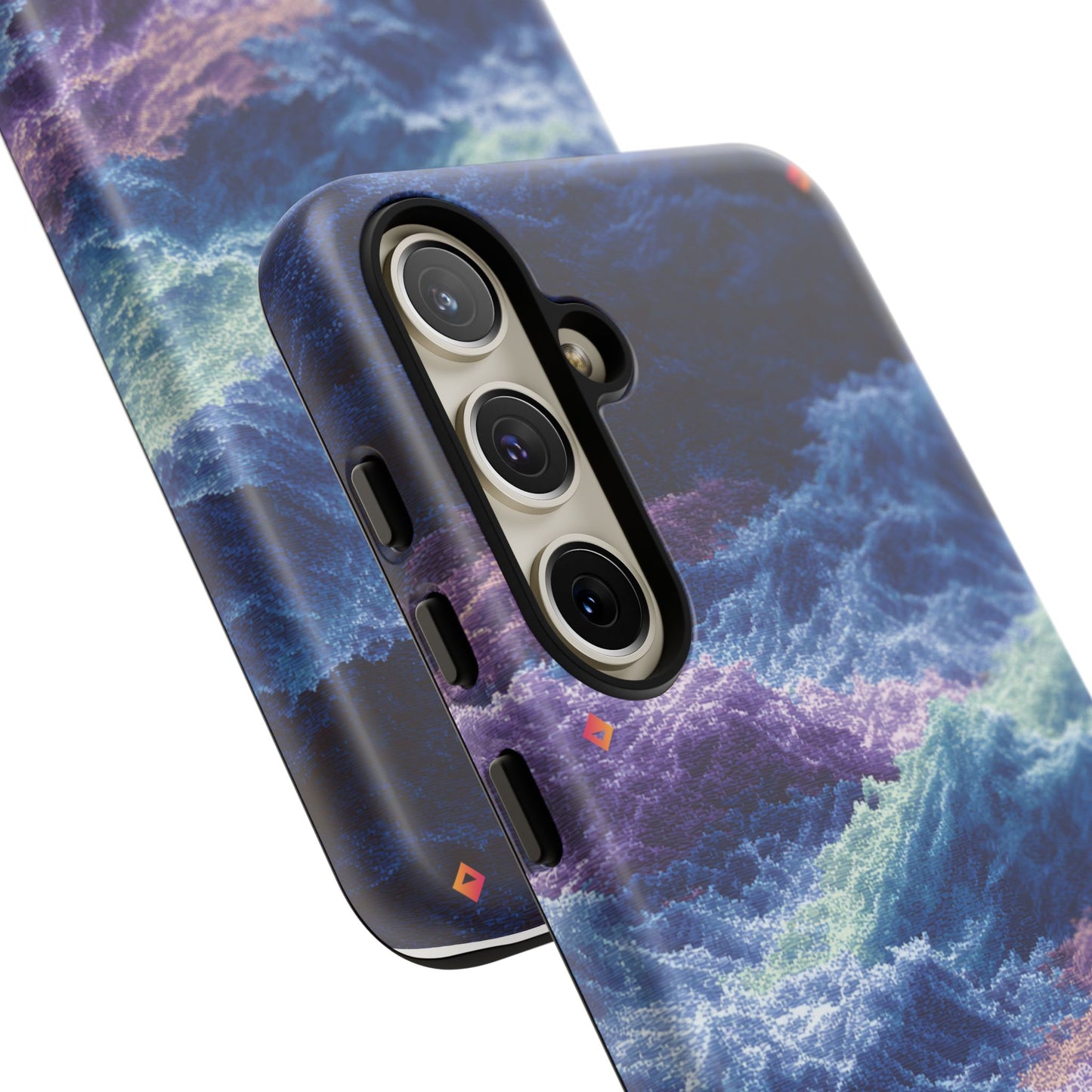 iPhone 17 Tough Case - Stormy Ocean Wave Pattern - Blue & Purple Water Design Protective Phone Cover for Sea Lovers