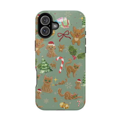 iPhone 17 Tough Case - Christmas Gingerbread Cookie & Candy Cane Pattern - Festive Holiday Protective Phone Cover for Winter Cheer