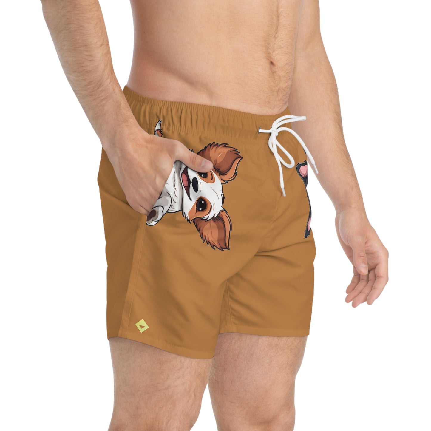 Cartoon Doggie Swim Trunks | Pocket Pups Edition