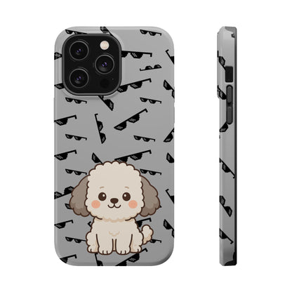Cute Dog Magnetic Phone Case | Pet Lover Gift | Stylish Tough Cover | Cartoon Dog Print | MagSafe Compatible | Fun Phone Accessory