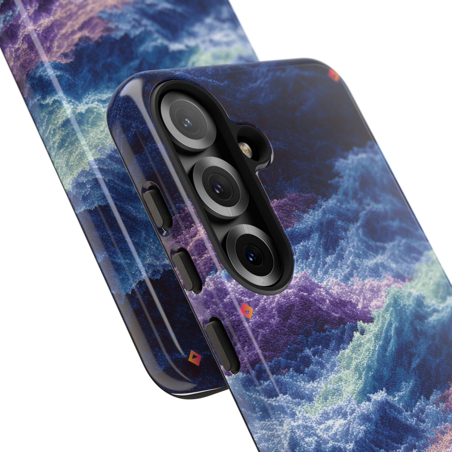iPhone 17 Tough Case - Stormy Ocean Wave Pattern - Blue & Purple Water Design Protective Phone Cover for Sea Lovers