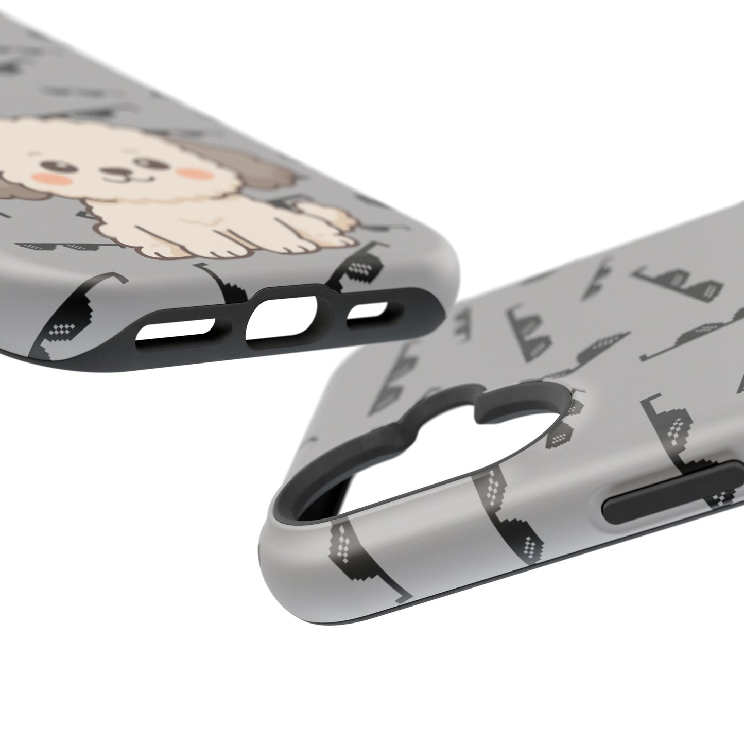 Cute Dog Magnetic Phone Case | Pet Lover Gift | Stylish Tough Cover | Cartoon Dog Print | MagSafe Compatible | Fun Phone Accessory