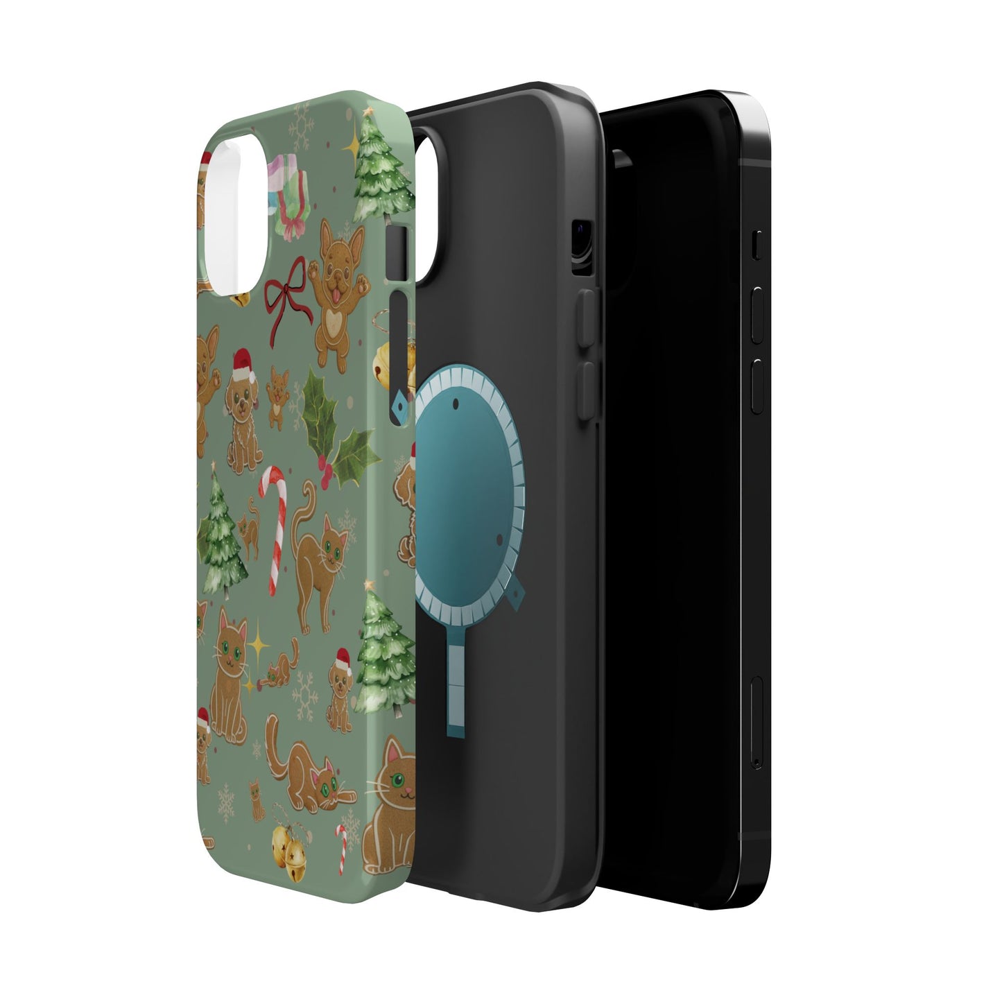 iPhone 17 Tough Case - Christmas Gingerbread Cookie & Candy Cane Pattern - Festive Holiday Protective Phone Cover for Winter Cheer