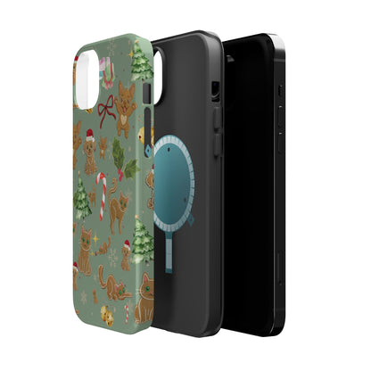 iPhone 17 Tough Case - Christmas Gingerbread Cookie & Candy Cane Pattern - Festive Holiday Protective Phone Cover for Winter Cheer