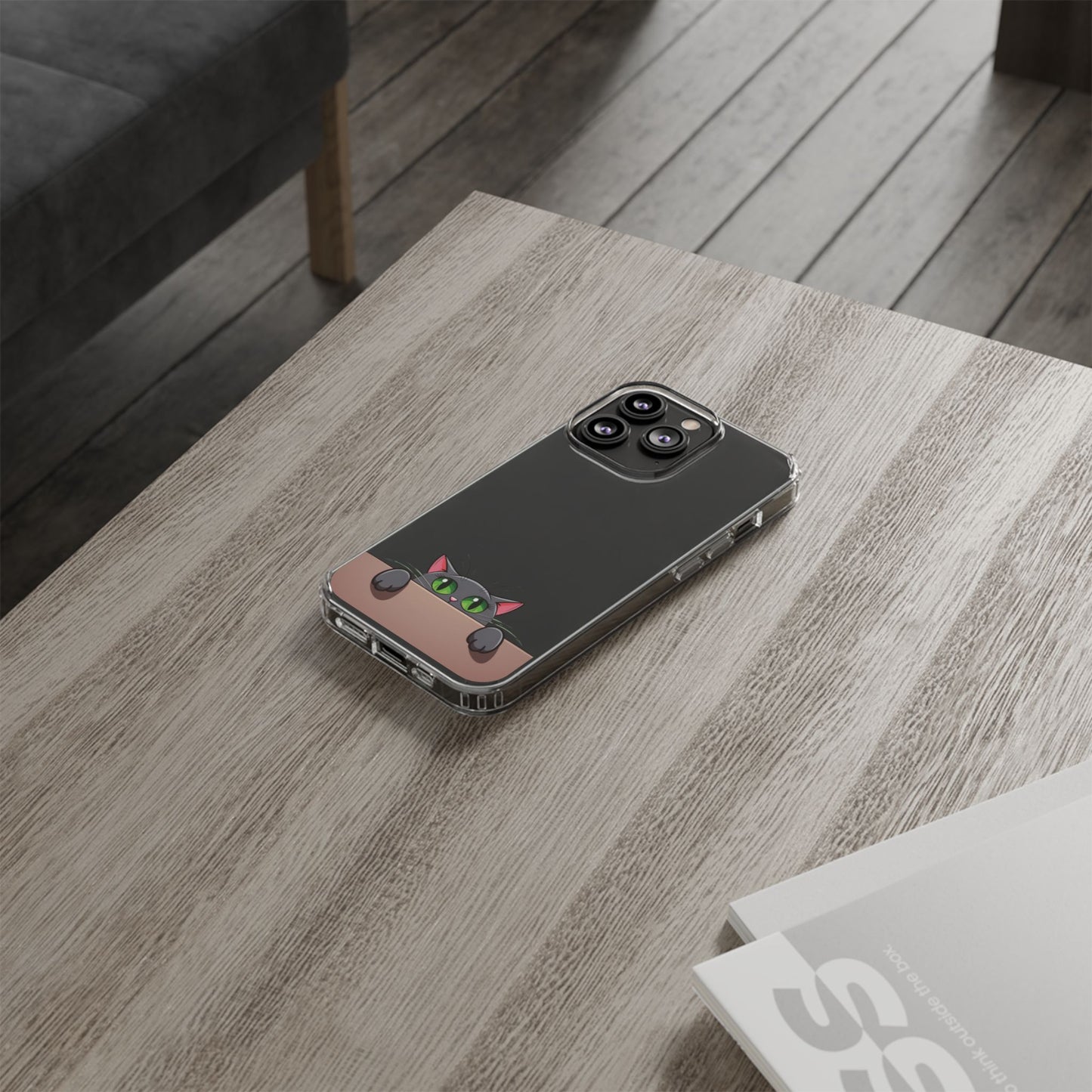 Phone Cases With Cute Cat Design - Clear Silicone Phone Cases Samsung and iPhone