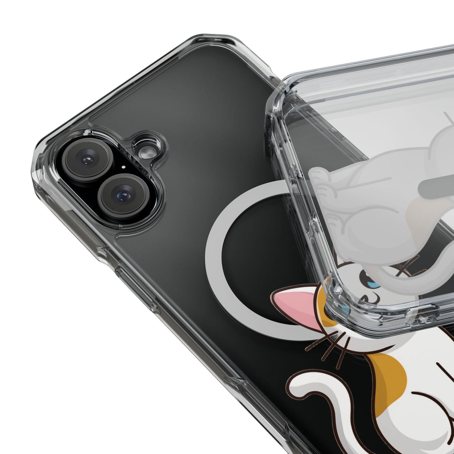 MagSafe® Cat-titude | Magnetic Clear Impact Case | Cute Calico Kitty Design