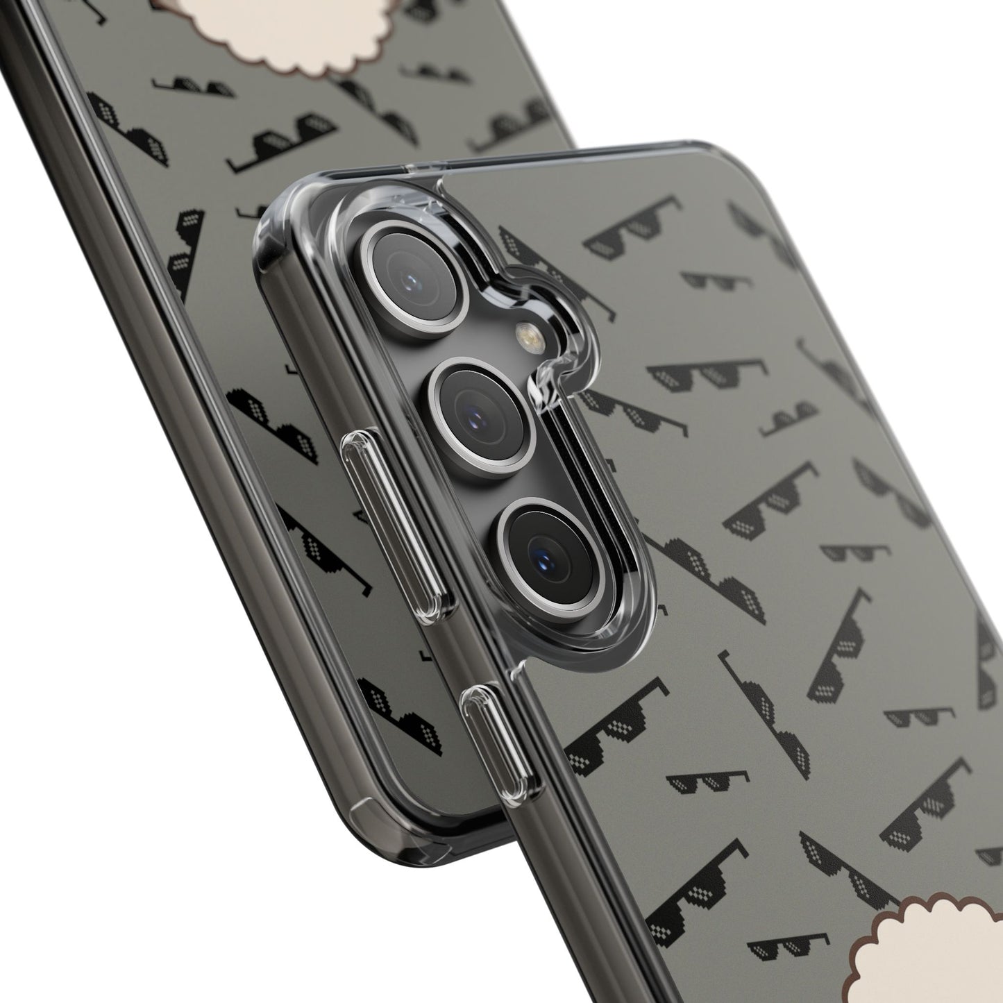 iPhone Case with Trendy Poodle and Sunglasses Pattern | Cute Kawaii Dog Design | Clear Protective Phone Cover