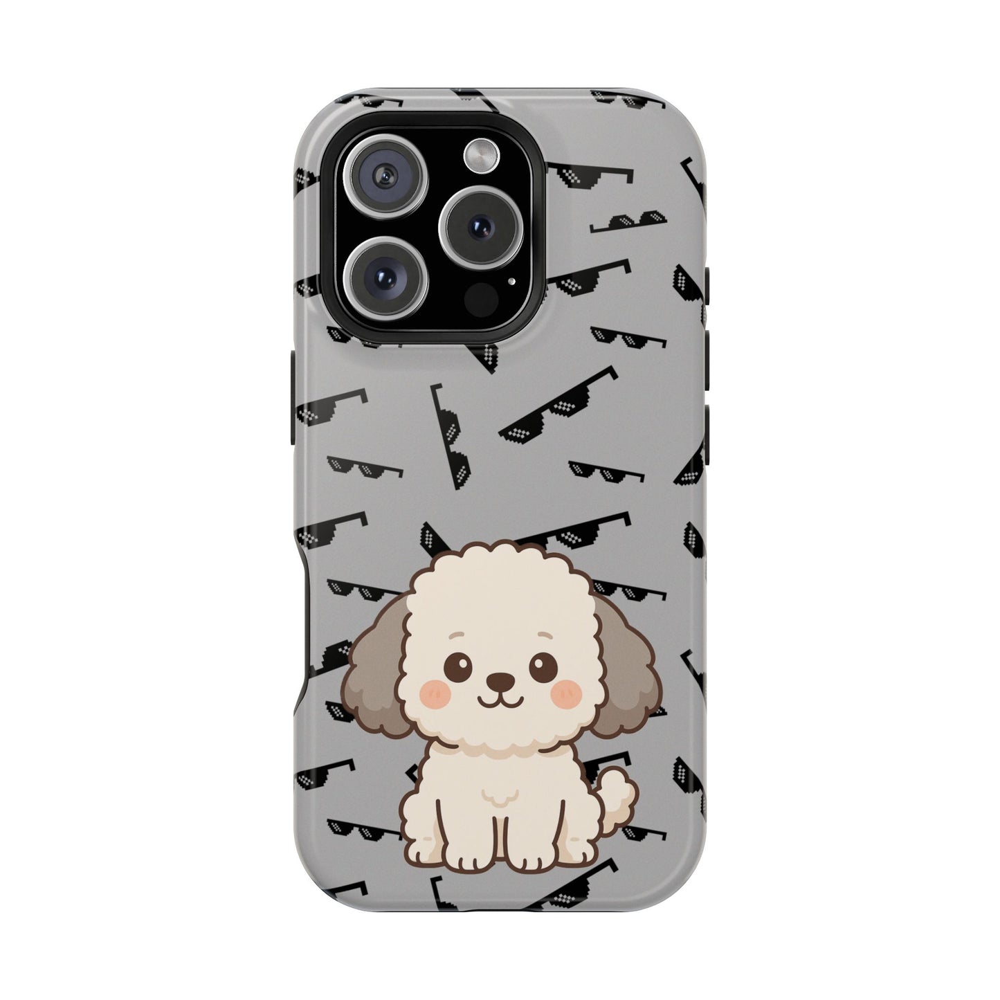 Cute Dog Magnetic Phone Case | Pet Lover Gift | Stylish Tough Cover | Cartoon Dog Print | MagSafe Compatible | Fun Phone Accessory