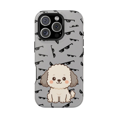 Cute Dog Magnetic Phone Case | Pet Lover Gift | Stylish Tough Cover | Cartoon Dog Print | MagSafe Compatible | Fun Phone Accessory