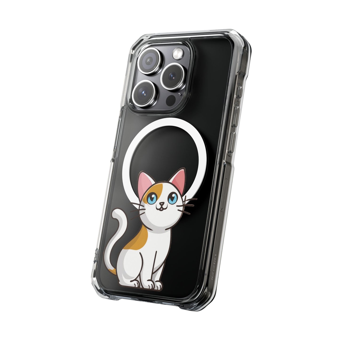 MagSafe® Cat-titude | Magnetic Clear Impact Case | Cute Calico Kitty Design